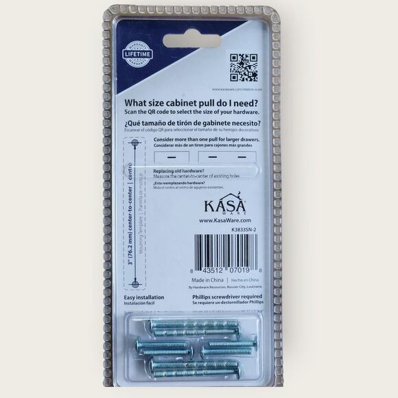 KASA Cabinet Pulls Satin Nickel (2 Packs) 3" Center to Center DIY Hardware - Picture 2 of 4